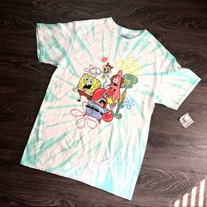 Spongebob Squarepants Tie Dye Graphic Shirt